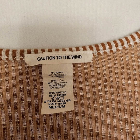 Caution to the Wind Crop Striped Shirt - Picture 8 of 10